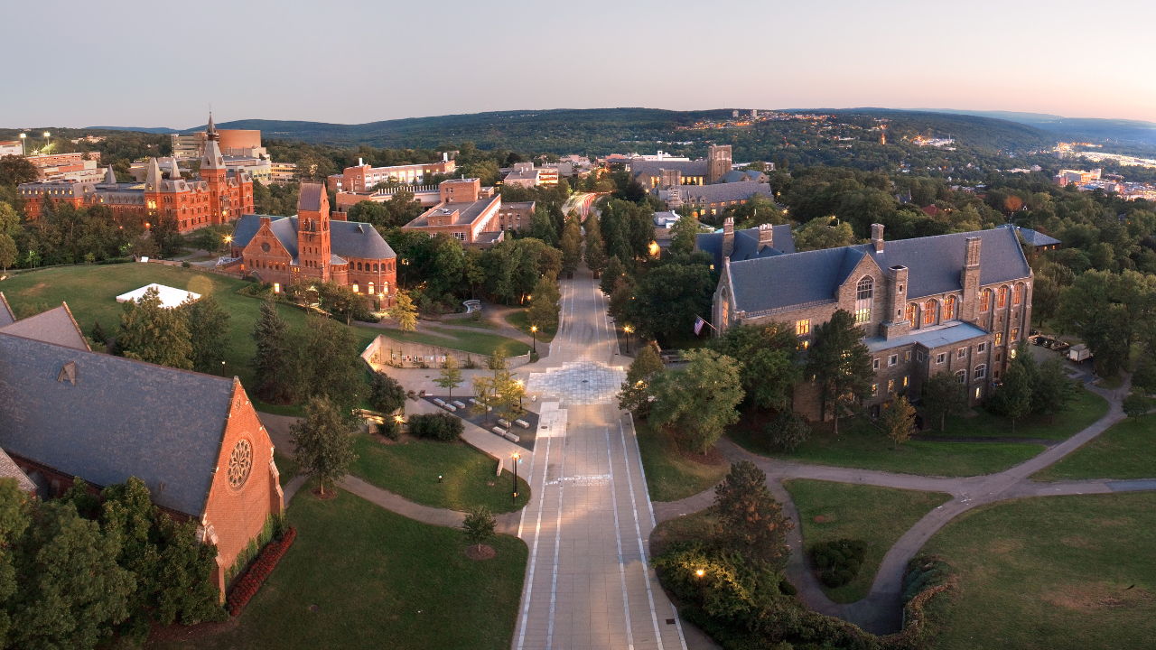 Aerial view of Cornell
