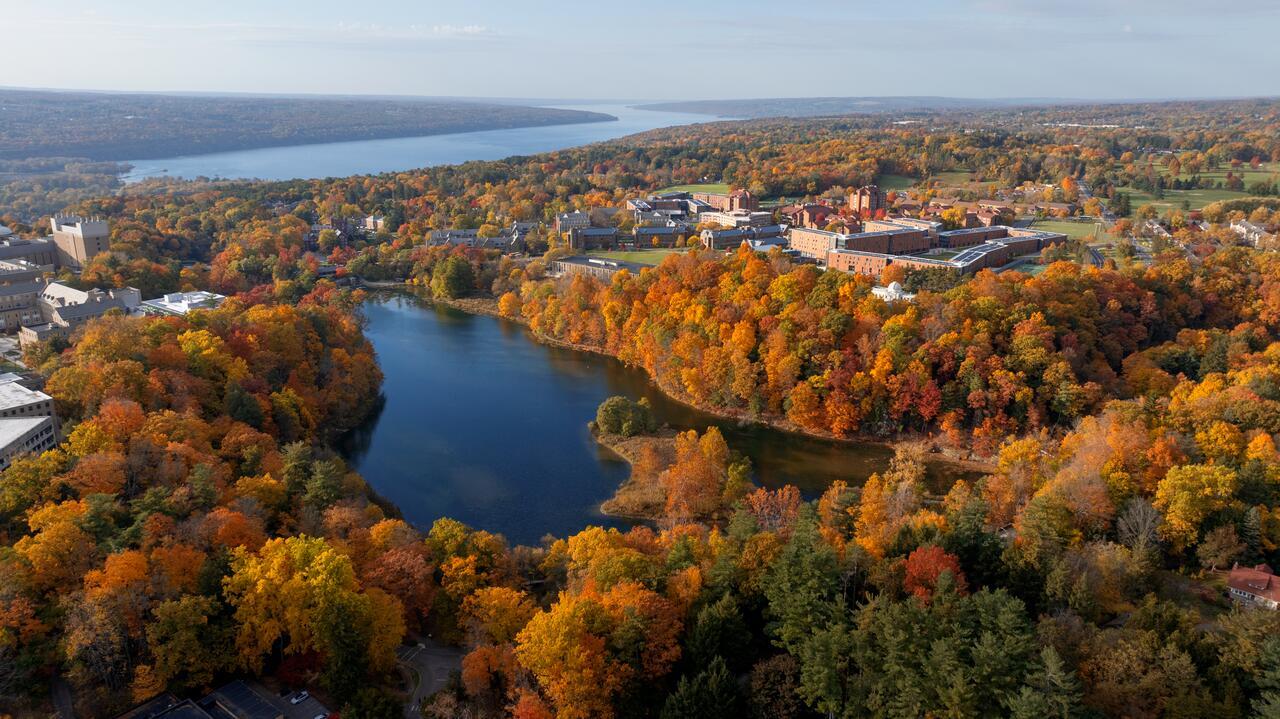 Aerial shots of campus on Monday, October 21, 2024