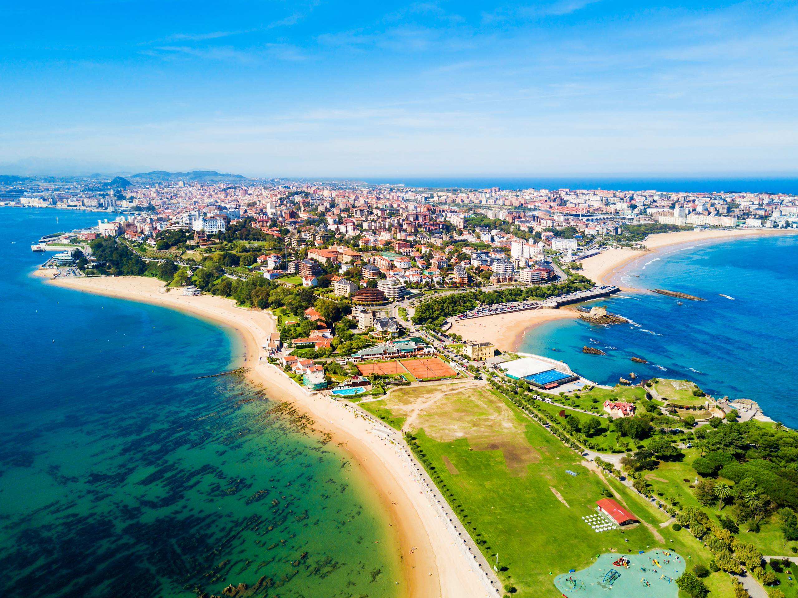 An aerial view of Santander