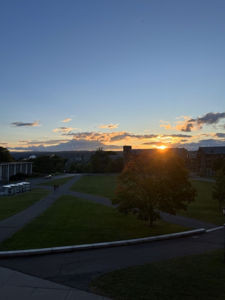 Sunrise over North campus.