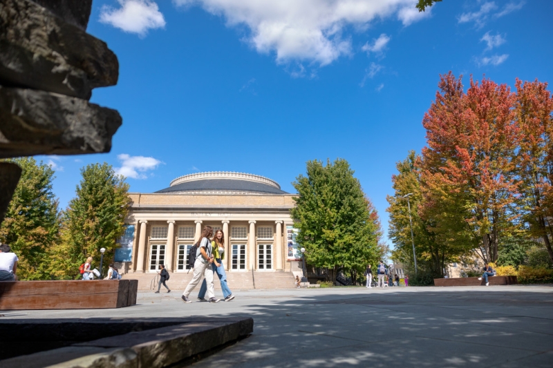 Early Autumn outside Bailey Hall.