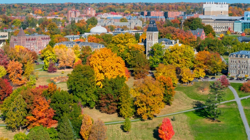 Aerial shots of campus on Monday, October 21, 2024.