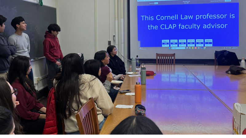 A Cornell Latinx Association of Pre-Law Students meeting.