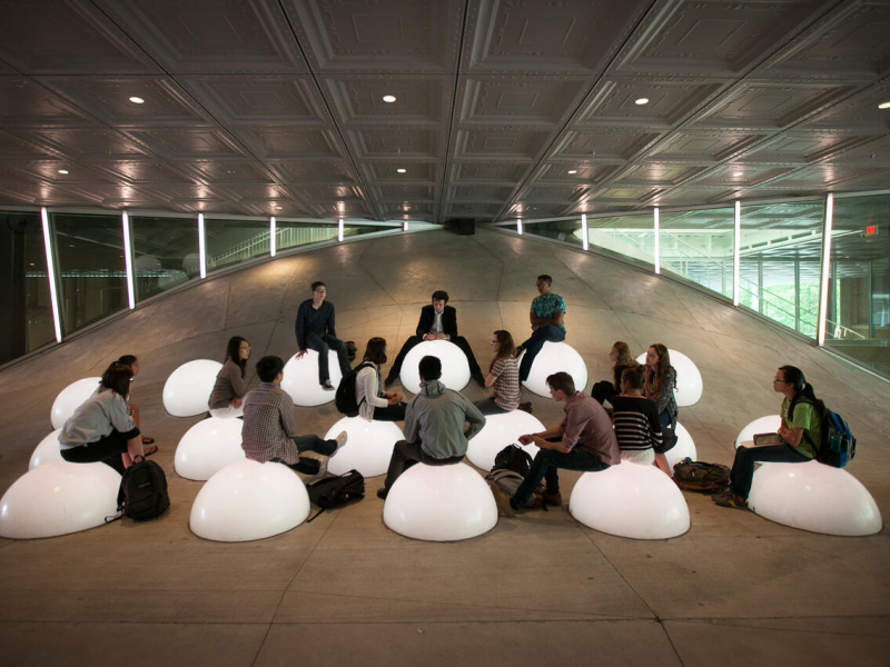 AAP students attend class in the Stiller.