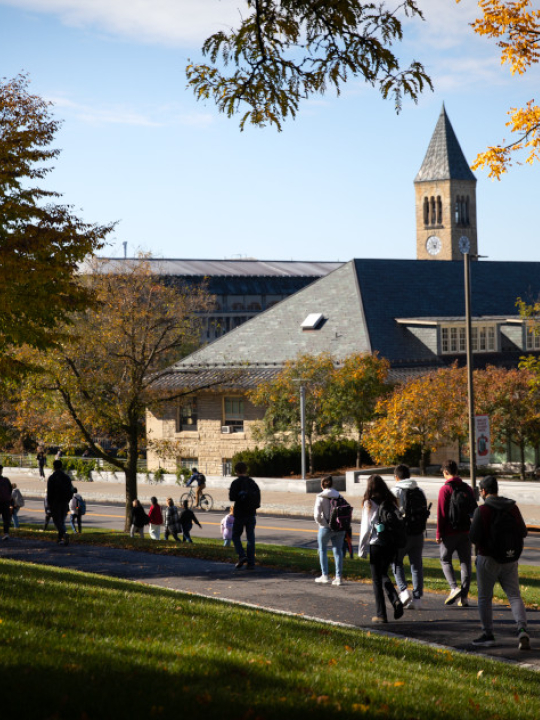 Students change classes on central campus